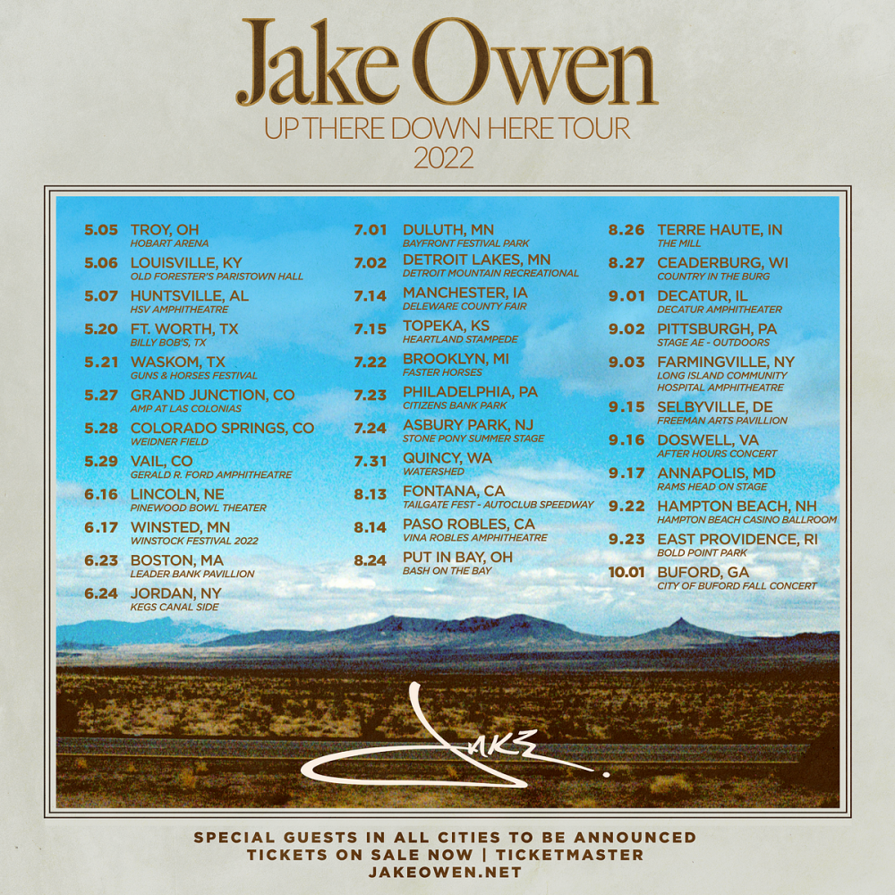 jake owen tour setlist