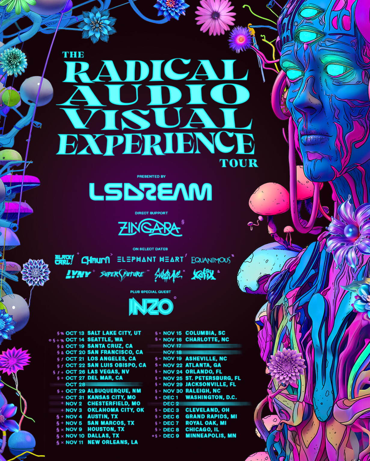 LSDREAM Announces The Radical Audio Visual Experience Tour • Red Light