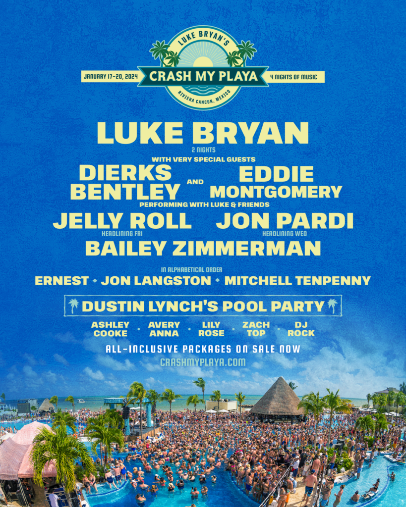 Luke Bryan Crash My Playa 2025 Lineup Usa Zena Angelia